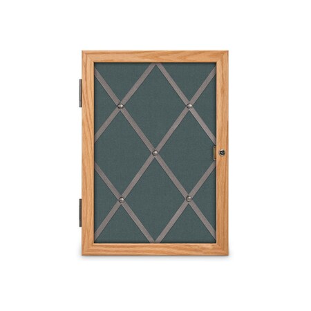 United Visual Products Sliding Door 8" Wood Framed Display Case, UVDC1650-OAK-PUMICE UVDC1650-OAK-PUMICE